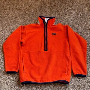 Patagonia Kids Bright Orange Fleece Pullover